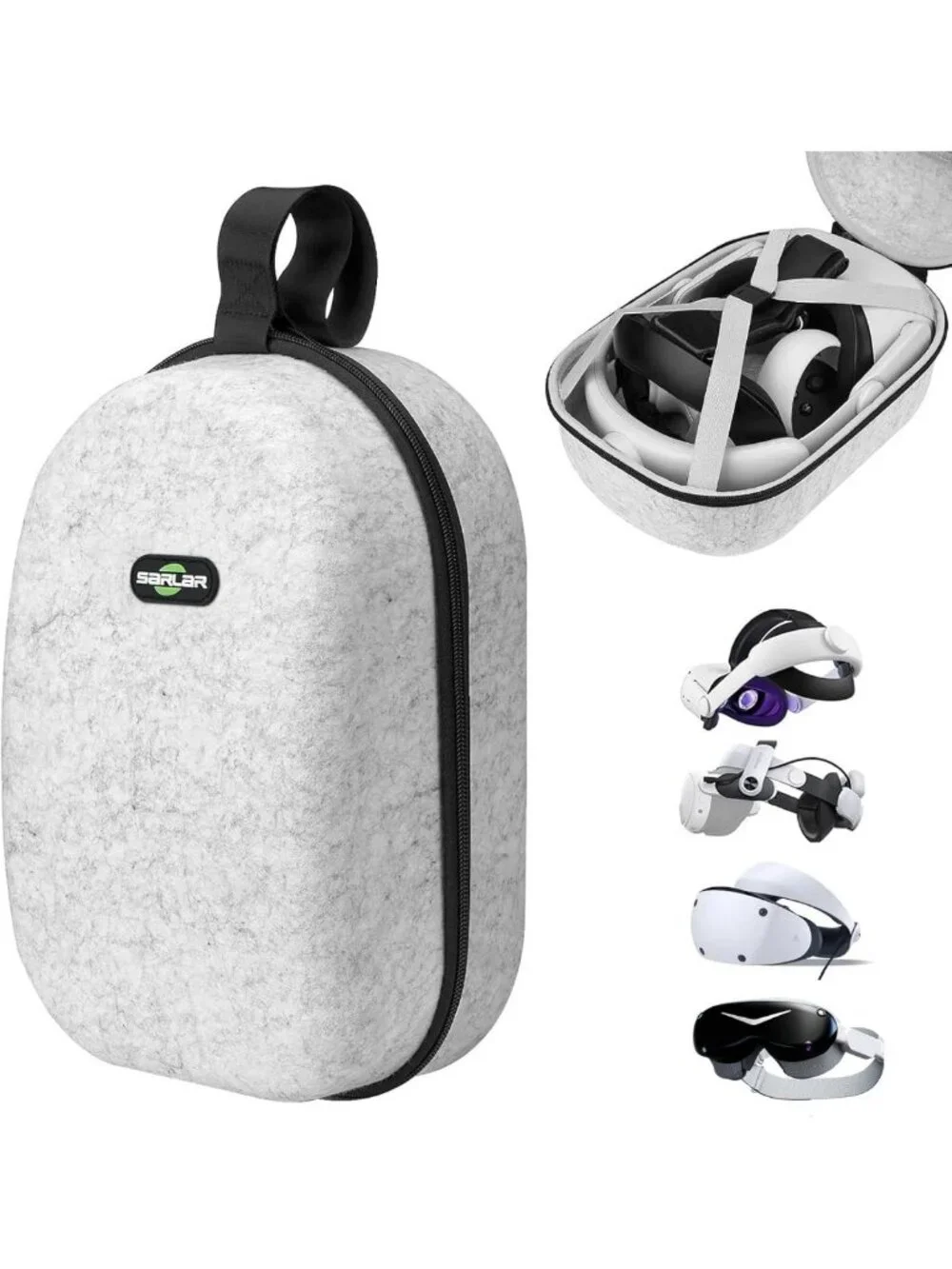 Large Hard Carrying Case for Oculus Quest 3/2, PS VR2 & Pimax Headsets - Travel